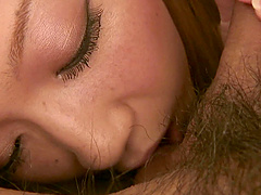 Trimmed pussy Japanese babe Ichijo Manami moans during passionate sex
