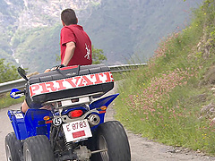 Vanessa Mae and Jennifer Love enjoy hardcore group fuck outside