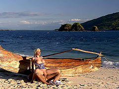 Ass fucking on a public beach with dick loving slut Tarra White