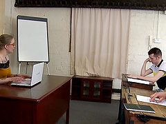 Josette Most likes to suck two strong dicks at the same time