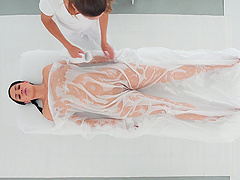 A massage turns to rough sex between horny therapist and Kira Queen