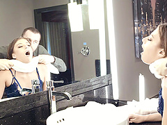 Wife Gia Derza drops her clothes for rough sex with her lover