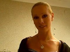 Blonde Pornstar Sandy Tiding Her Office with Cameron Cruz