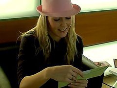 Lovely Blonde Sophie Moone Opening Gifts from Her Fans