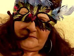 Fancy dress for granny as she has a her thatch toyed with