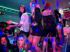 Crazy group sex party with horny guys and attractive hotties