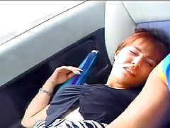 Asian model Momoka with small tits gives a blowjob and teases