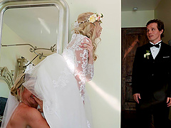 Big wedding day turns to hard threesome for Lexi Lore and her friends