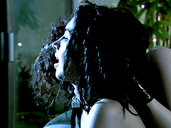 Sexy lesbian Justine Joli uses her tongue to please Zoe Britton