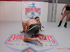 Adorable Jenevieve Hexxx uses a strapon to fuck her horny friend