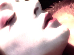 Costumed brunette Mai Bailey gives a blowjob to her boyfriend