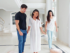 Flexible girl Lana Roy wants to show her sexual skills to a guy