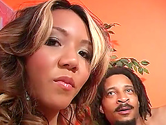 Lucky dude got surprised with a threesome by Katie Thomas and a girl