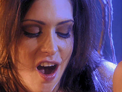 Hardcore mouth and pussy drilling with cum in mouth for Jessica Jaymes