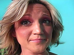 Two large black dicks drill deep in blonde slut Spring Thomas