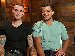 Smooth gay fucking from behind for a tied up amateur dude