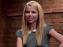 Stunning blonde teen Alina West fucked in all of her holes