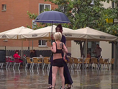 Public himiliation video of cute blonde slave girl Nora Barcelona