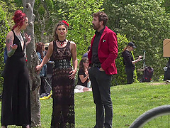 Public humiliation and fucking with slutty Silvia Rubi and Julia Roca