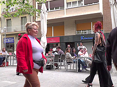 Public humiliation and fucking with slutty Silvia Rubi and Julia Roca
