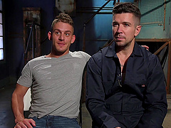 Muscular best friends enjoy having oral and anal sex on the bed