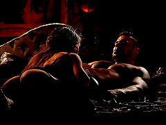 Erotic evening dick sucking and riding by wild Tiffany Doll