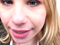 POV video of quickie outdoors fucking with nice ass Madison Lush