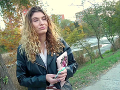 Public fucking with dick loving Candice Demellza and a stranger