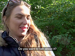 Outdoors fucking in the local woods with hot ass Nicole Pearl