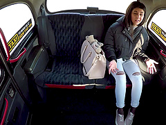 Wild fucking in the back of the taxi with horny Stacy Sommers