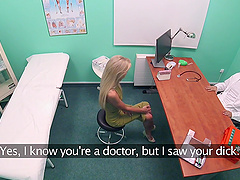 Hardcore pussy drilling in the hospital after a BJ by Katrin Tequila