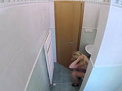 Quickie fucking on a hospital bed with provocative Lady Blond