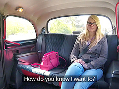 Big dick taxi driver plunges deep in pussy of blonde Izzy Delphine