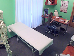 The beautiful patient is in a desperate need for a stiff cum gun