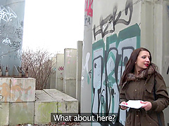 Cum in mouth ending for a hottie after having sex in a public place