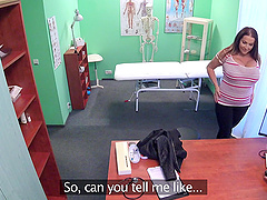 POV video of Laura Orsolya with the bigest fake boobs ever