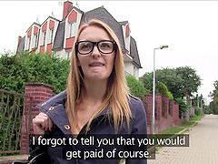 Desirable amateur Paris Divine spreads her legs to ride a stranger