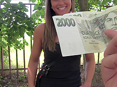 Amateur chick Naomi Bennet takes money to have sex with a stranger