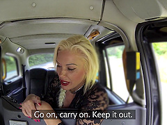 Hardcore fucking in the back of the taxi with busty blonde Aaliyah Ca Pelle