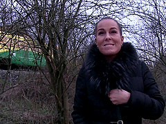 Nice outdoors fucking with sexy amateur Alicia Wild for some money