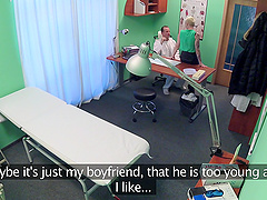 Wild fucking on the hospital bed with shot haired blonde Paola Ula