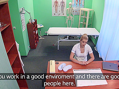 Naughty doctor slides his prick in orgasmic pussy of a sexy nurse