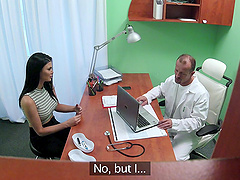 Brunette hottie Jasmine Jae fucked in the doctor's office. HD