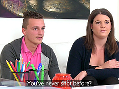 Amateur dude fucks his girlfriend Vanna Ully while sexy Alexis watches