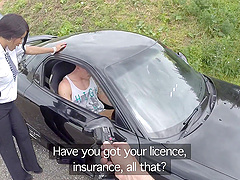 Fake police officer Kiki gets fucked by her coworker and a stranger