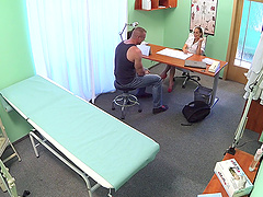 Hot nurse Mea Melone spreads her legs to have sex with a patient