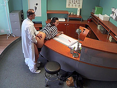 Quickie fucking in the hospital office with desirable Natasha Jungle