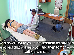 Naughty doctor slides his dick in wet pussy of Vanessa Shine