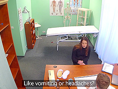 Naughty doctor slides his large dick in tight pussy of Samantha