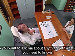 Naughty doctor loves banging his nurse when they have time